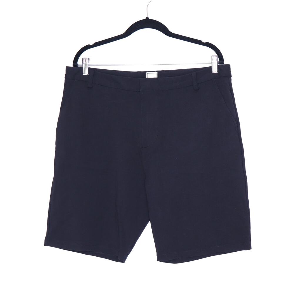 SWET TAILOR Everyday Chino Shorts Black Cotton Blend Knit Casual Men's 36